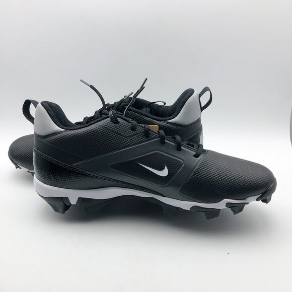 Nike Men's Alpha Menace 4 Shark Football Cleats 11.5 Wide Black Grey White NWOB - Picture 4 of 11